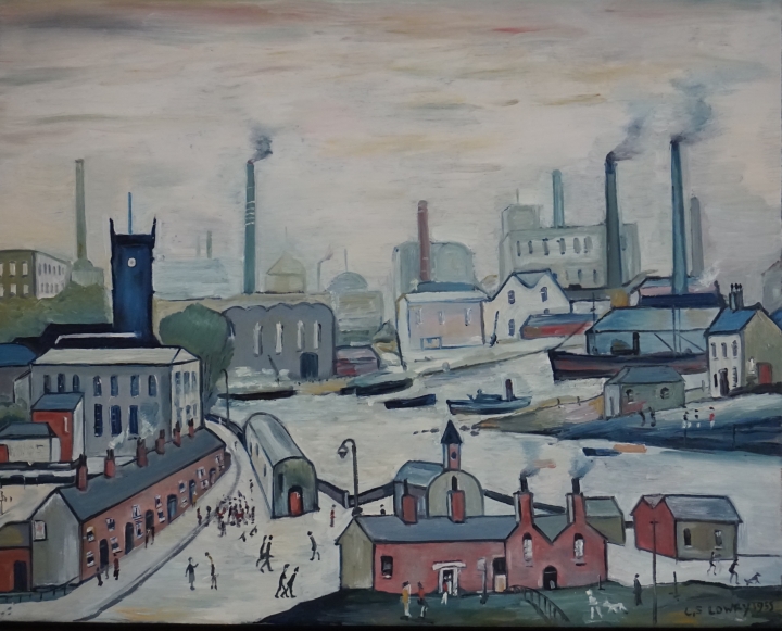 LS Lowry Canal And Factories 1955